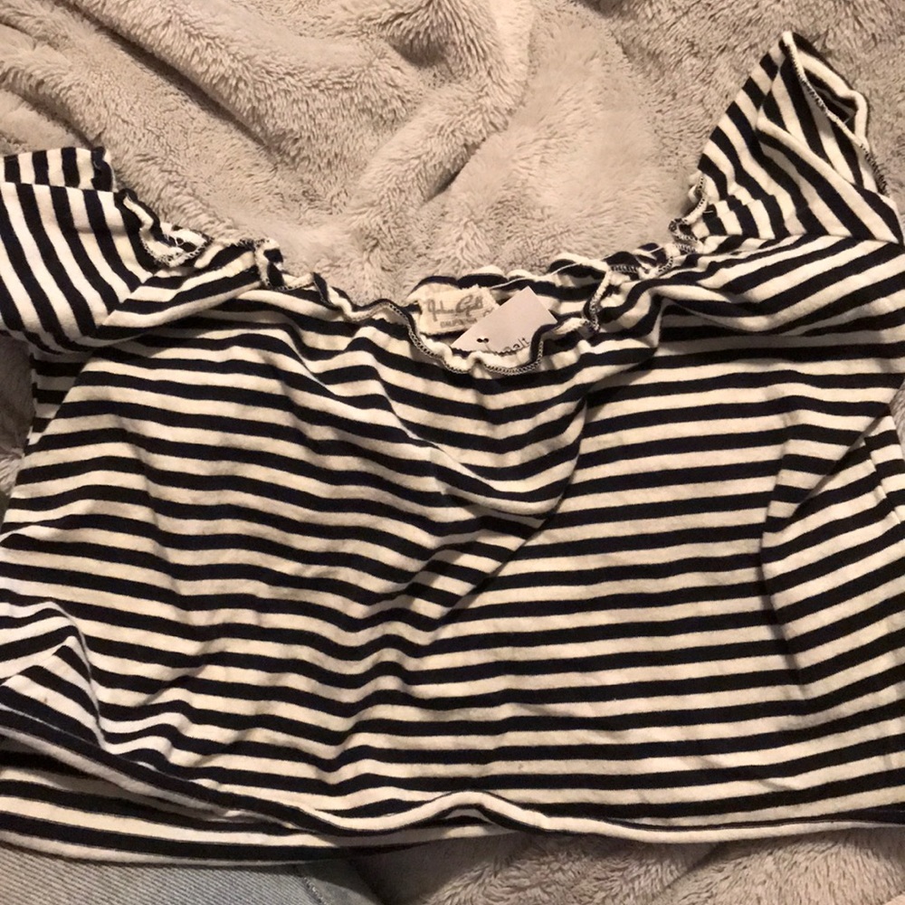 Striped cropped brandy top - Picture 2 of 3